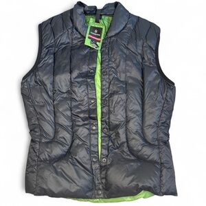 Victorinox Swiss Army Pertex Quantum Down Vest Reversible Black Green 90/10 Down
